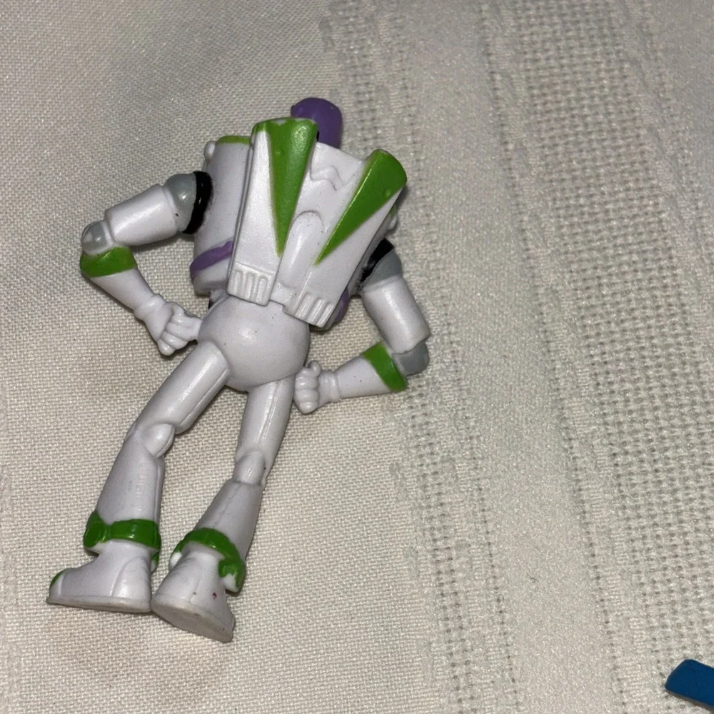2 Disney Toy Story Buzz Lightyear PVC Figure Hands On Waist 3 inch